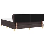 Lit Box Spring vidaXL avec Matelas - Marron Foncé  180x200 cm  Tissu