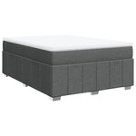 vidaXL Sommier à lattes de lit avec matelas Gris foncé 140x190cm Tissu