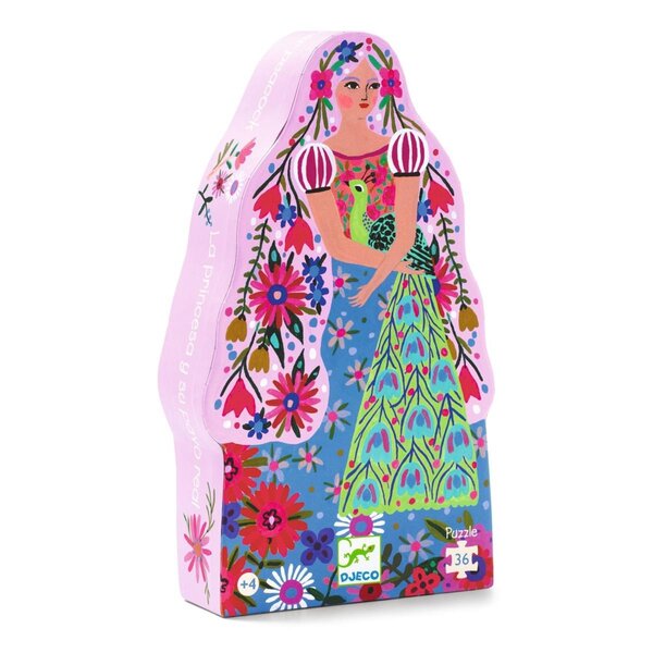 Djeco DJ07300 - Puzzle 36 pièces La princesse et son paon