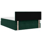 vidaXL Cadre de lit ottoman avec matelas vert foncé 140x200 cm velours