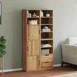 vidaXL Armoires latérales 4 Pièces ODDA 40x24x79 cm bois massif pin