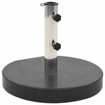 vidaXL Socle de parasol Granite 28 5 kg Rond Noir