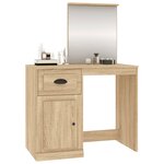 vidaXL Coiffeuse avec miroir chêne sonoma 90x50x132 5 cm