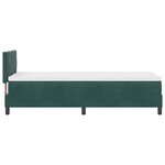 vidaXL Lit à ressorts avec matelas Vert foncé 80 x 200 cm Velours