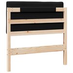 vidaXL Tête de lit capitonnée Marron et Noir 80 cm Pin massif