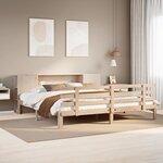 vidaXL Lit bibliothèque sans matelas 180x200 cm bois massif de pin