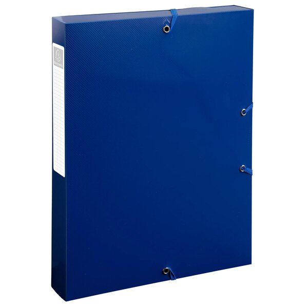 Boîte De Classement Polypropylène Recyclé Beeblue Dos 40mm - A4 - Bleu Marine - Exacompta