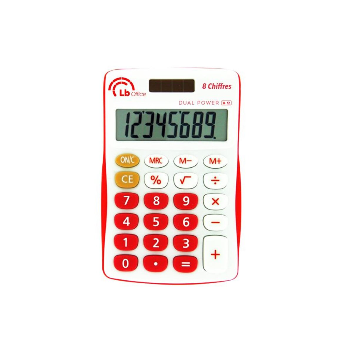 Calculatrice De Bureau Double Alimentation - Solaire + Pile, écran LCD Inclinable, 10 Chiffres, Design Ergonomique - 1