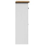 vidaXL Armoire de salle de bain BODO blanc et marron 44x30x90 cm