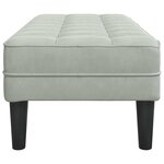vidaXL Banc Gris clair 113 x 57 x 39 cm Velours