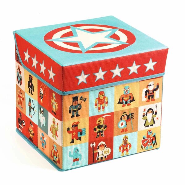 Djeco DD04489 - Coffre à jouets siège Étoiles