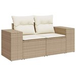 vidaXL Salon de jardin avec coussins 6 Pièces beige résine tressée