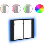 vidaXL Amoire de salle de bain avec miroir Chêne noir 60 x 12 x 45 cm