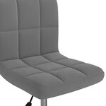 vidaXL Chaise pivotante de bureau Gris foncé Velours