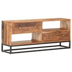 vidaXL Meuble TV 120x30x50 cm Bois d'acacia brut