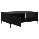 vidaXL Table basse Chêne noir 90 x 60 x 35 cm Bois d'ingénierie