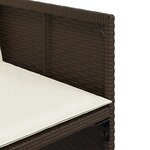 vidaXL Ensemble à manger de jardin avec coussins 13 Pièces marron rotin