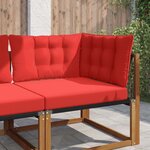 vidaXL Coussin de canapé d'extérieur 3 Pièces Rouge Polyester