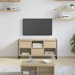 vidaXL Meuble TV Sonoma 100 x 36 x 49 5 cm Bois d'ingénierie