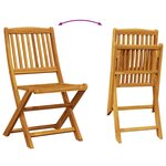 vidaXL Ensemble à manger de jardin 9 Pièces bois massif d'acacia