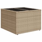 vidaXL Salon de jardin avec coussins 9 Pièces beige résine tressée