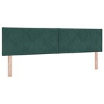 vidaXL Tête de lit avec tête de lit Vert foncé 180 cm Velours