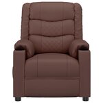vidaXL Fauteuil inclinable électrique Marron Similicuir