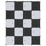 vidaXL Cubes de rangement 20 Pièces avec tiges de suspension PP