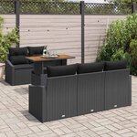 vidaXL Ensemble de salle à manger pour jardin Noir et Marron