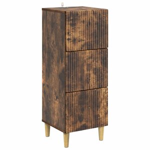 vidaXL Armoire à tiroirs Chêne fumé 33 x 34 5 x 90 cm