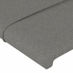 vidaXL Tête de lit à LED Gris foncé 203x16x118/128 cm Tissu
