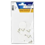 Sachet de 10 attaches pour cadre photos diamètre 30 mm, Shirting, blanc HERMA