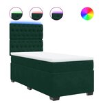 vidaXL Sommier à lattes de lit avec matelas Vert foncé 90x200 cm