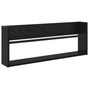 vidaXL Étagère à magazines avec étagère Chêne noir 80 x 12 x 30 cm