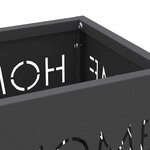 vidaXL Porte-parapluie Noir 15 5 x 15 5 x 49 cm Métal