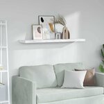 vidaXL Étagère Murale Marbre blanc 120 x 23 5 x 4 cm Bois d'ingénierie