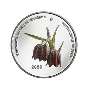 Pièce de monnaie 5 euro Grèce 2023 argent BE – Fritillaire