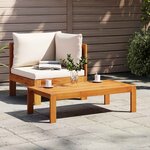 vidaXL Salon de jardin avec coussins 2 Pièces bois massif acacia