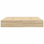 vidaXL Cadre de lit Chêne sonoma 200 x 200 x 31 5 cm Bois d'ingénierie