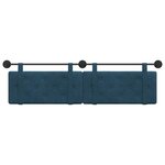 vidaXL Tête de lit suspendue Bleu Velours