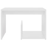 vidaXL Table d'appoint blanc 59x36x38 cm bois d'ingénierie