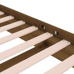 vidaXL Cadre de lit Marron miel Bois massif 135x190 cm Double