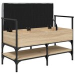 vidaXL Banc à chaussures chêne sonoma 85 5x42x57 5 cm bois ingénierie