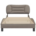 vidaXL Cadre de lit avec tête de lit Taupe 100x200 cm Tissu