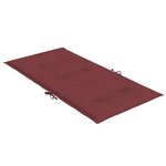 vidaXL Coussins de chaise dossier bas lot de 6 rouge bordeaux mélangé