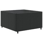 vidaXL Salon de jardin 6 Pièces avec coussins Noir Résine tressée