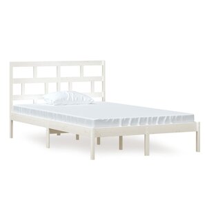 vidaXL Cadre de lit sans matelas blanc bois massif 120x200 cm