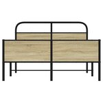 vidaXL Cadre de lit sans matelas 140x200 cm chêne sonoma