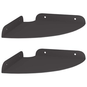 vidaXL Étagère Flottante d'Angle 2 pc Noir 18 x 18 x 2 cm