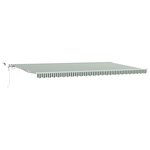vidaXL Auvent Rétractable Vert et blanc 600 × 300 cm